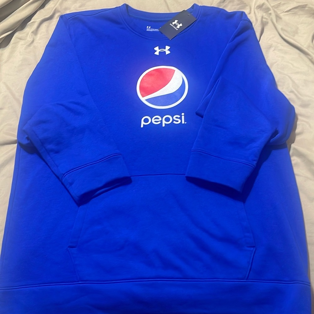 🎁Blue Under Armour Pepsi sweater Size XXL